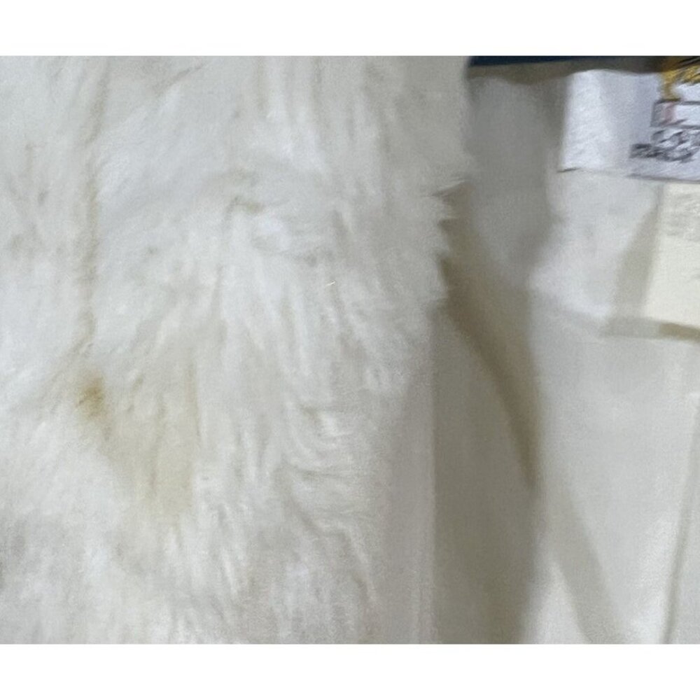 Vintage Christian LaCroix Full Length Faux Fur Cream Jacket Mob Wife 2XL - Picture 4 of 10